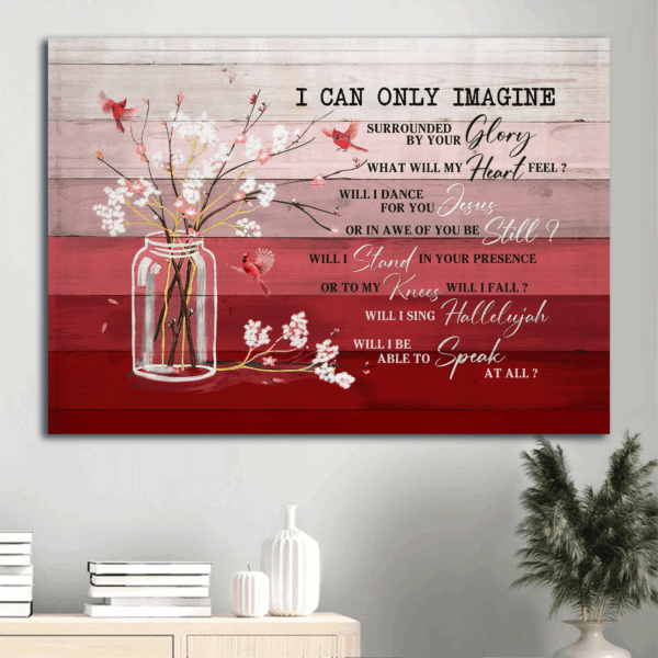 Christian Home Decor Gifts: Jesus & Cardinal Landscape Posters – Baby Flower Painting I Can Only Imagine
