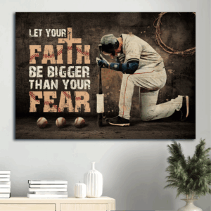 Jesus & Baseball Landscape Poster: Let Your Faith Shine - Perfect Christian Gift