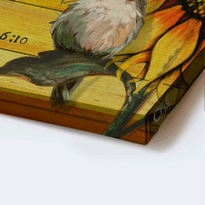 Christian Home Decor Gift: Jesus Landscape & Sunflower Poster - Be Still I Am God 1