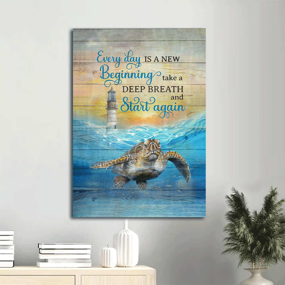 Jesus Portrait Poster Home Decor Gift – Sea Turtle Lighthouse Blue Ocean – Gift For Christians – New Beginning Art Jesus Portrait Poster Home Decor Gift – Sea Turtle Lighthouse Blue Ocean – Gift For Christians – New Beginning Art