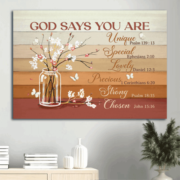 Jesus Landscape Poster Home Decor Gift – Christian Baby Cotton Flower & Butterfly Art