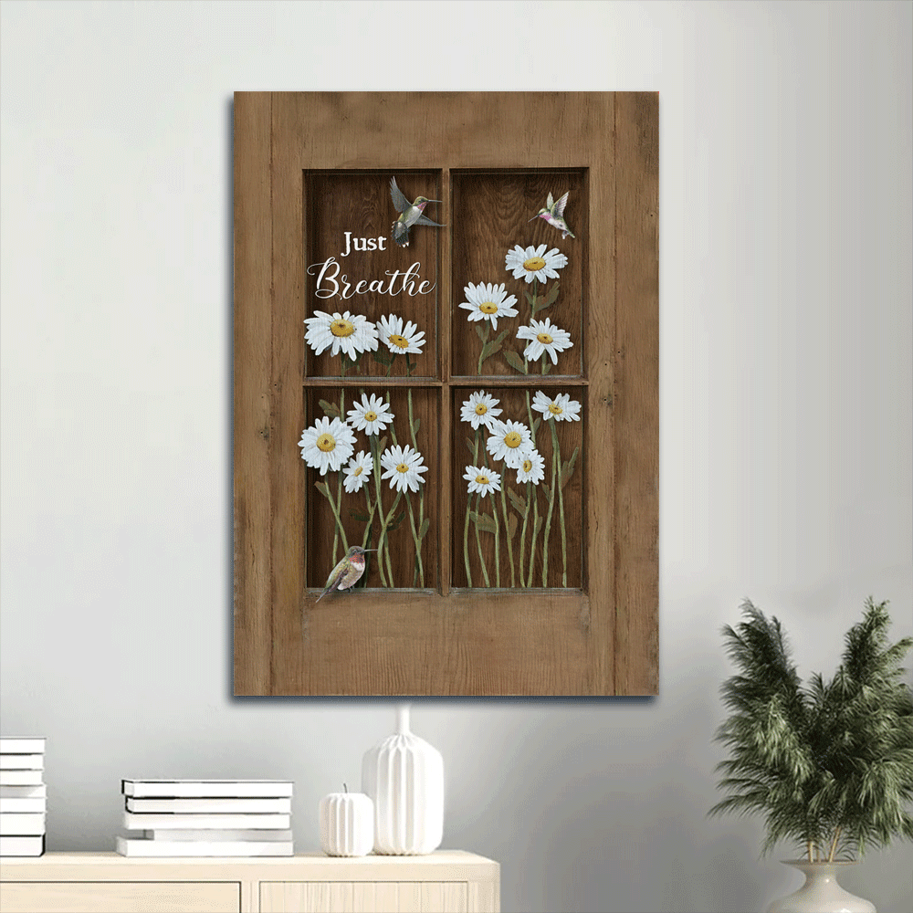 Christian Home Decor Gift: Jesus Portrait Daisy Flower & Hummingbird Drawing Poster Christian Home Decor Gift: Jesus Portrait Daisy Flower & Hummingbird Drawing Poster