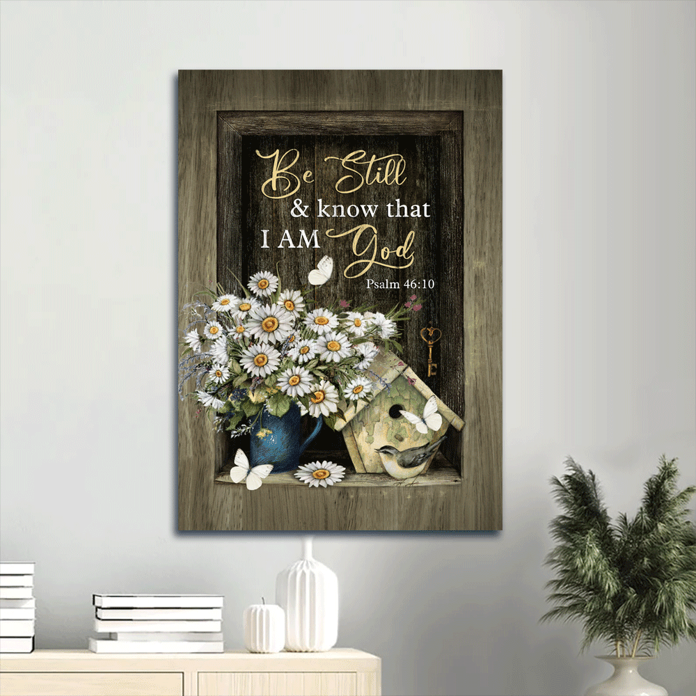 Christian Home Decor Gift: Jesus Portrait Poster with Be Still And Know That I Am God Quote Christian Home Decor Gift: Jesus Portrait Poster with Be Still And Know That I Am God Quote