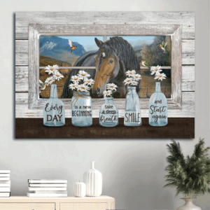 Christian Home Decor Gift: Jesus Landscape & Hummingbird Poster - New Beginning Theme