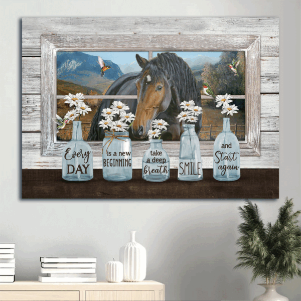 Christian Home Decor Gift: Jesus Landscape & Hummingbird Poster – New Beginning Theme
