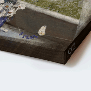 Christian Home Decor Gift: Jesus Landscape Poster with Lavender Drawing and White Butterfly - Choose Joy Today 1