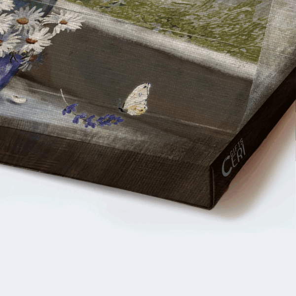 Christian Home Decor Gift: Jesus Landscape Poster with Lavender Drawing and White Butterfly – Choose Joy Today