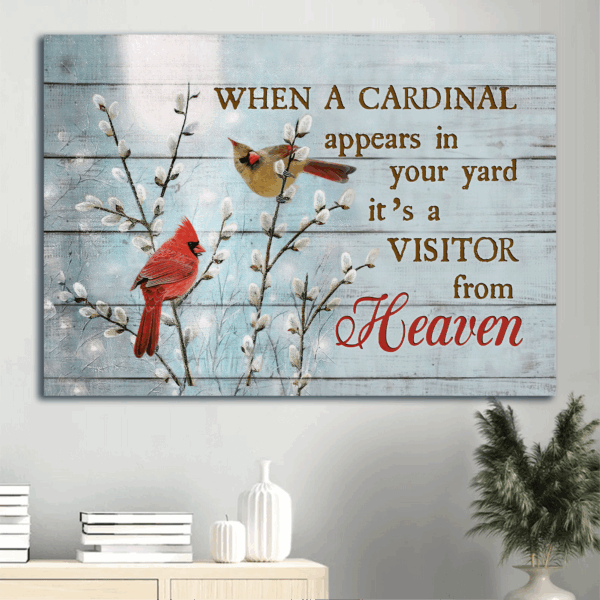 Jesus Landscape Poster Home Decor Gift – Baby Flower & Cardinal Painting for Christian Home Décor