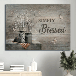 Christian Home Decor Gifts: Jesus Landscape Bible & Butterfly Posters - Simply Blessed Gift
