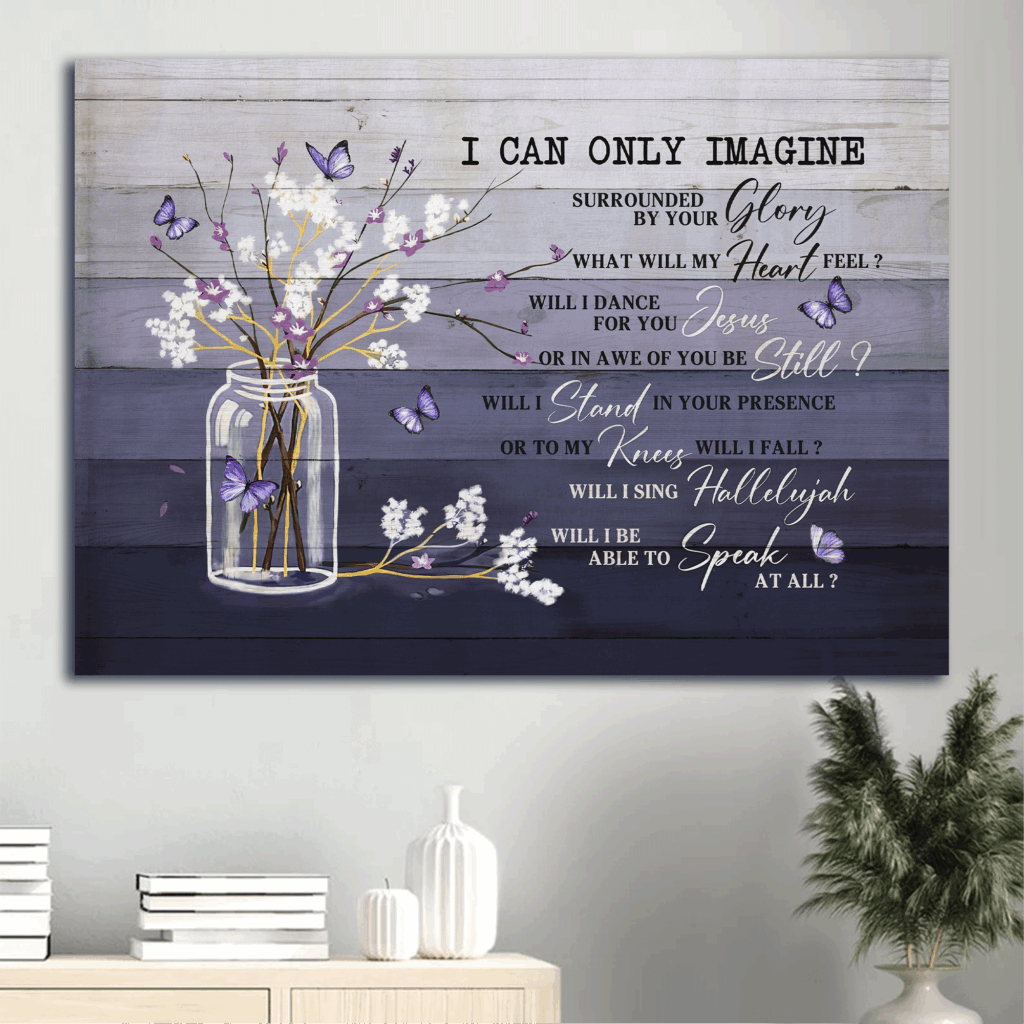 Jesus Landscape and Purple Butterfly Poster Home Decor Gift for Christian Jesus Landscape and Purple Butterfly Poster Home Decor Gift for Christian