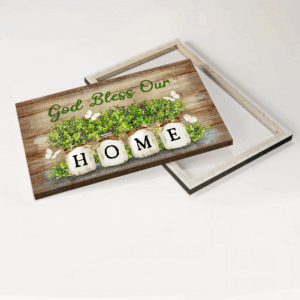 Christian Home Decor Gift Set: Jesus & White Butterfly Landscape Posters - God Bless Our Home 1