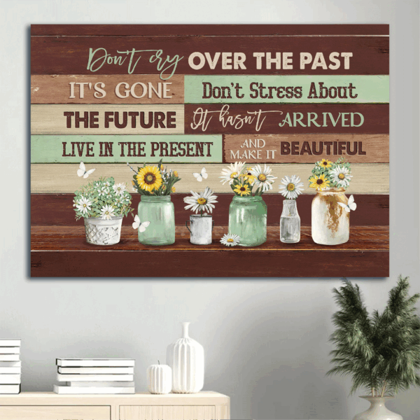 Baby Turtle Beach Grass Blue Ocean Sunrise Sky Landscape Poster Home Decor Gift for Christian – Live in the Sunshine