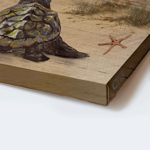 Christian Home Decor Gift: Jesus Landscape Poster with Baby Turtle Sunrise Ocean and Sand Beach – Beautiful Destinations