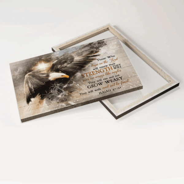 Christian Home Decor Gift: Jesus Landscape Poster with Bald Eagle and Cross Symbol
