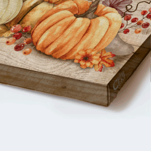 Jesus Landscape & Pumpkin Poster Home Decor Gift - Autumn Painting for Christian - Grateful Thankful & Blessed 1