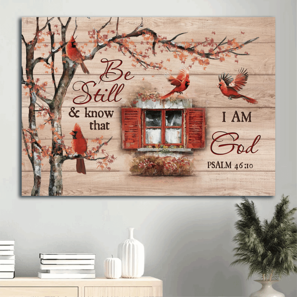 Autumn Jesus Landscape Poster – Red Cardinal Vintage Windows Cranberry Decor Gift for Christian – Be Still & Know Autumn Jesus Landscape Poster – Red Cardinal Vintage Windows Cranberry Decor Gift for Christian – Be Still & Know
