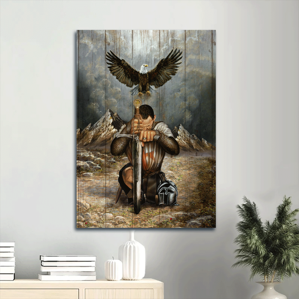 Jesus Portrait Poster: Bald Eagle Warrior Of Christ Sword Of The Spirit Christian Home Decor Gift Jesus Portrait Poster: Bald Eagle Warrior Of Christ Sword Of The Spirit Christian Home Decor Gift