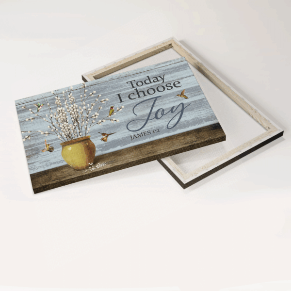 Christian Home Decor Poster Gift – Jesus Landscape & Hummingbird Design – Today I Choose Joy