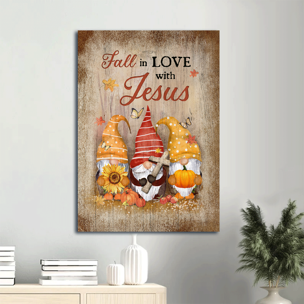Autumn Gnome Jesus Portrait Poster – Christian Home Decor Gift with Wooden Cross Sunflower & Butterfly Autumn Gnome Jesus Portrait Poster – Christian Home Decor Gift with Wooden Cross Sunflower & Butterfly