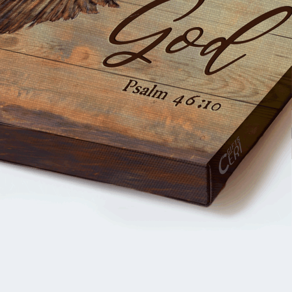 Christian Home Decor Gift: Jesus Landscape & Eagle Sunset Poster – Be Still And Know God