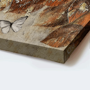 Jesus Landscape & White Butterfly Poster Home Decor Gift - Autumn Leaves Christian Art 1