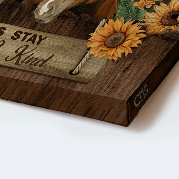 Jesus Landscape and Sunflower Horse Poster: Tranquil Farm Home Decor Gift for Christian – Stay Humble and Kind