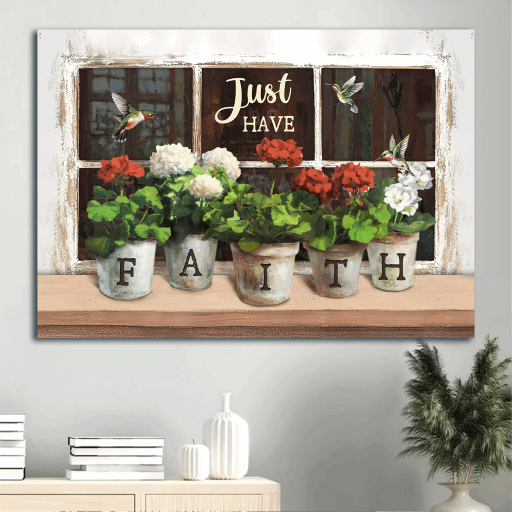 Jesus Landscape Poster Home Decor Gift – Hummingbird & Flowers Window Frame – Christian Faith Jesus Landscape Poster Home Decor Gift – Hummingbird & Flowers Window Frame – Christian Faith