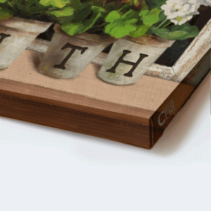 Jesus Landscape Poster Home Decor Gift - Hummingbird & Flowers Window Frame - Christian Faith 1