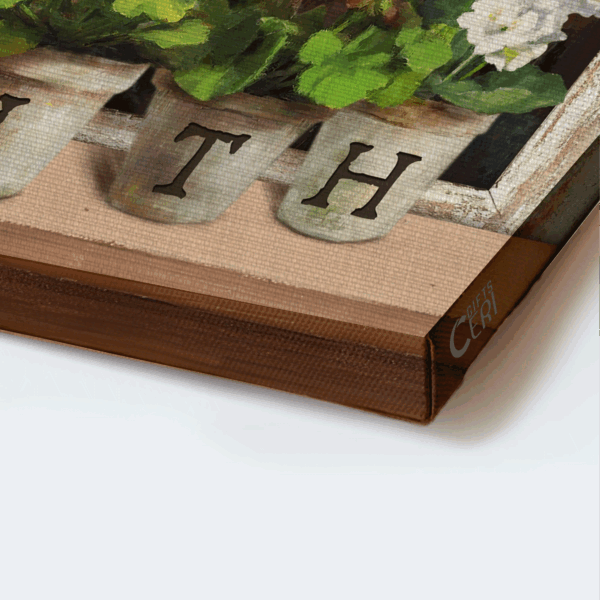 Jesus Landscape Poster Home Decor Gift – Hummingbird & Flowers Window Frame – Christian Faith