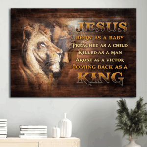 Jesus Lion Landscape & Painting Poster Home Decor Gift - Christian King Reborn