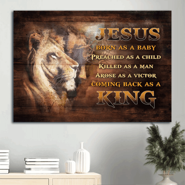 Jesus Lion Landscape & Painting Poster Home Decor Gift – Christian King Reborn