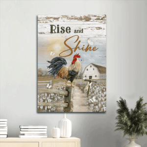 Jesus Portrait Poster Home Decor Gift - Stunning Rooster Drawing Sunset Portrait - Gift for Christian