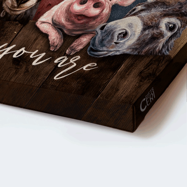 Jesus Landscape Poster: Animal Farm Painting Home Decor Gift for Christian & Farm Lover