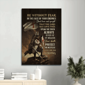 Armor Of God Jesus Portrait Poster - Christian Home Decor Gift - Be Fearless In Battle
