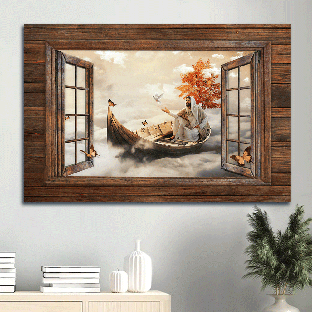 Stunning Jesus Landscape & Painting Poster Home Decor Gift for Christians – Boat Butterfly Christ Stunning Jesus Landscape & Painting Poster Home Decor Gift for Christians – Boat Butterfly Christ