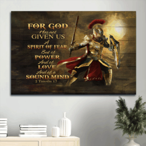 Christian Knight Sunset Poster: Jesus Landscape Home Decor Gift