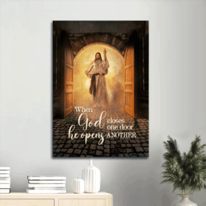 Jesus Portrait Poster Home Decor - Amazing Painting with Infinite Halo - Gift for Christian