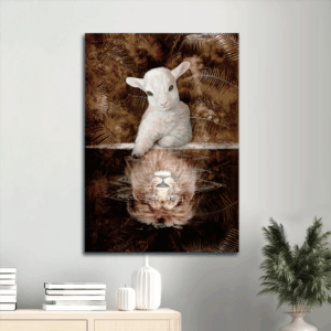 Jesus Portrait Poster Home Decor Gift - Lamb Lion King King Of Kings - Christian Gift