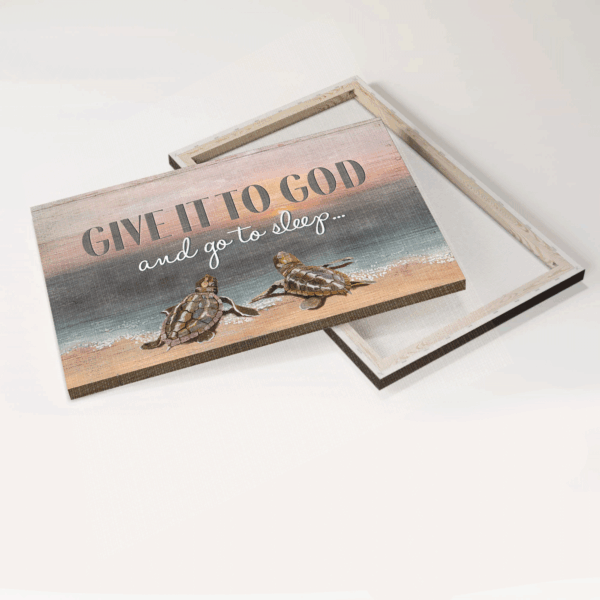 Seaturtle Beach Jesus Landscape Poster – Inspirational Religious Gift for Christian Home Decor