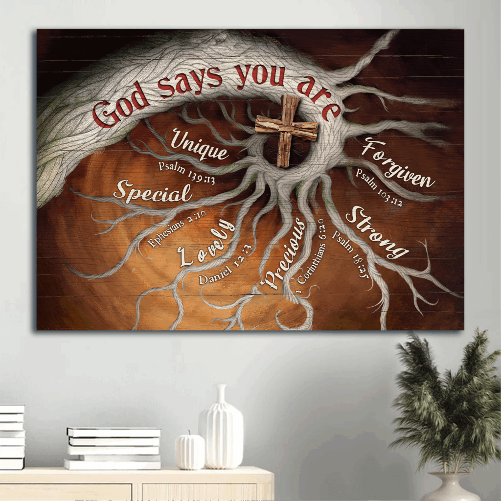 Jesus Landscape Poster Home Decor – Tree Roots Wooden Cross Painting Bible Verses – Inspirational Gift for Religious Christians Jesus Landscape Poster Home Decor – Tree Roots Wooden Cross Painting Bible Verses – Inspirational Gift for Religious Christians