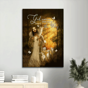 Jesus Portrait Poster Home Decor Gift - Amazing Forest The Life Of Jesus - Gift For Christian - God Is With You