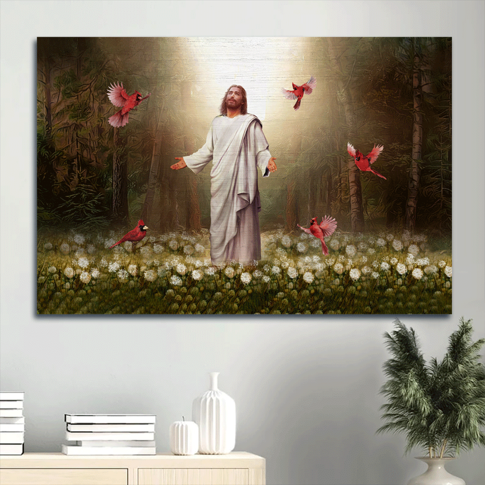 Jesus Landscape Poster – Stunning Forest Painting for Christian Home Decor Gift Jesus Landscape Poster – Stunning Forest Painting for Christian Home Decor Gift
