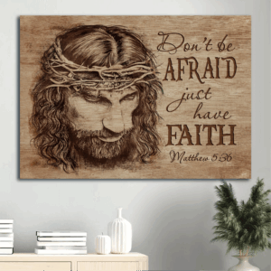 Jesus Landscape Poster Home Decor Gift - Inspirational Christian Quote for Faith