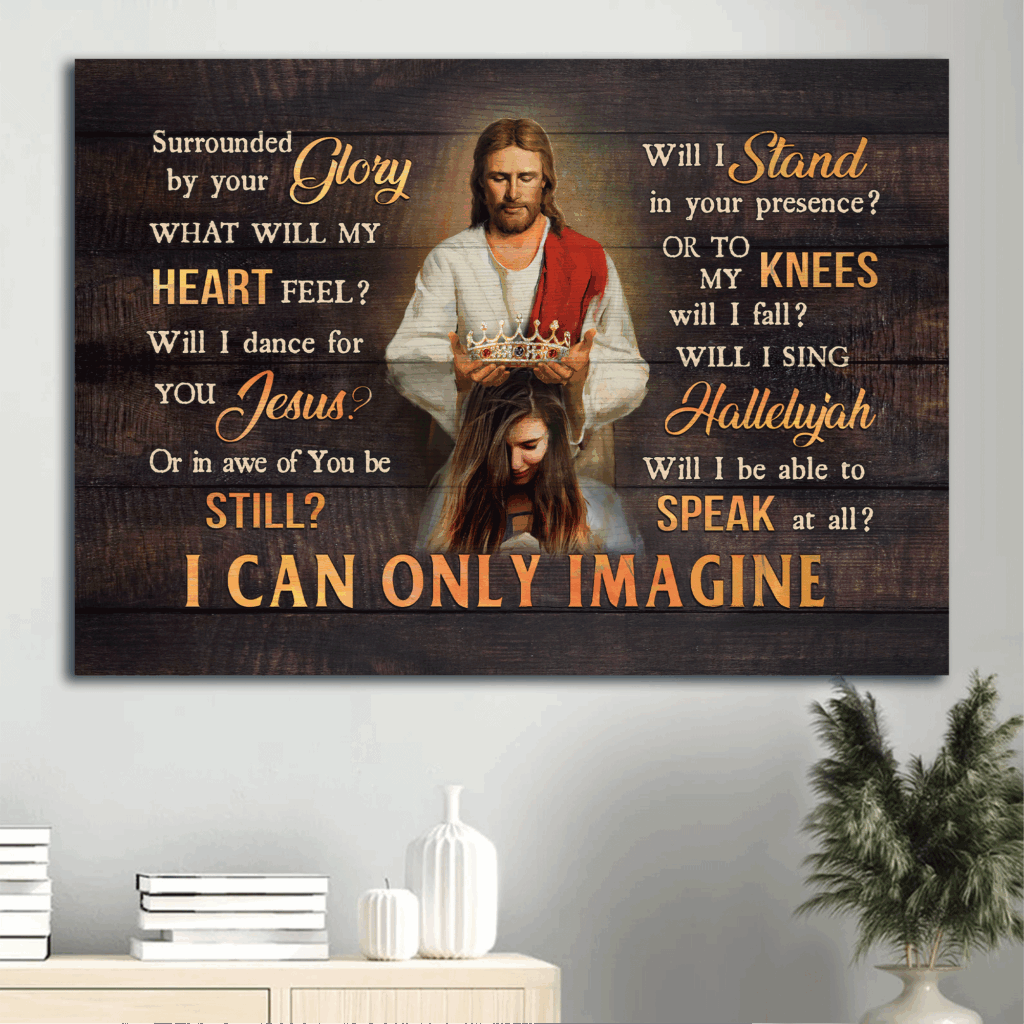 Queen Crown Jesus Landscape Poster – Inspirational Christian Gift – I Can Only Imagine Queen Crown Jesus Landscape Poster – Inspirational Christian Gift – I Can Only Imagine