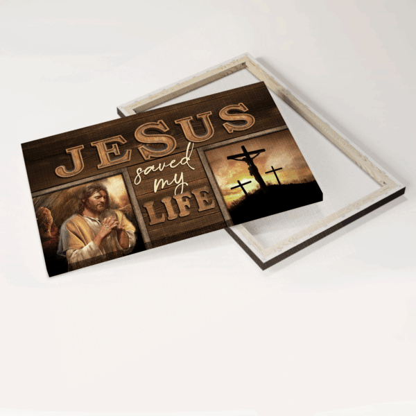 Jesus Landscape Poster: Crucifixion & Three Crosses – Inspirational Home Decor Gift for Religious Christians