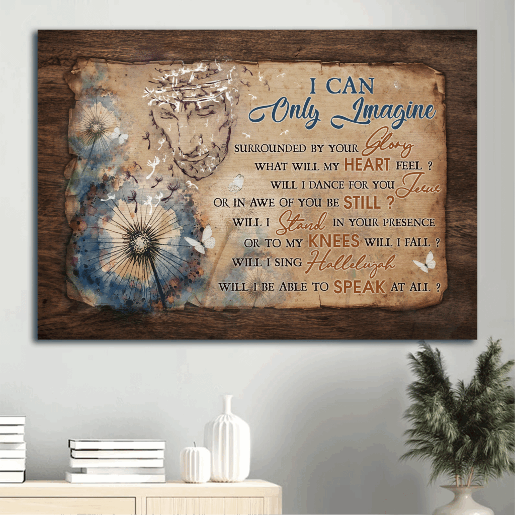Jesus Landscape Poster – Dandelion Painting Home Decor Gift for Religious Christian – Inspirational Song I Can Only Imagine Jesus Landscape Poster – Dandelion Painting Home Decor Gift for Religious Christian – Inspirational Song I Can Only Imagine