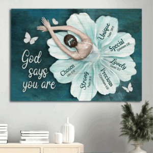 Christian Home Decor Gift: Jesus Ballerina & Butterfly Landscape Poster