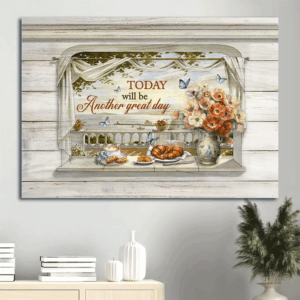 Jesus Landscape Poster: Vintage Painting Home Decor Gift - Sea View & Window View - Christian Gift for Another Great Day