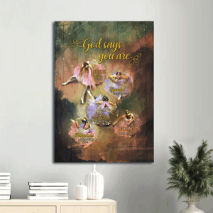 Jesus Portrait & Ballet Dancer Painting Poster Home Decor Gift - Gift For Christian