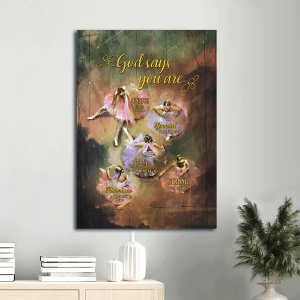 Jesus Portrait & Ballet Dancer Painting Poster Home Decor Gift – Gift For Christian